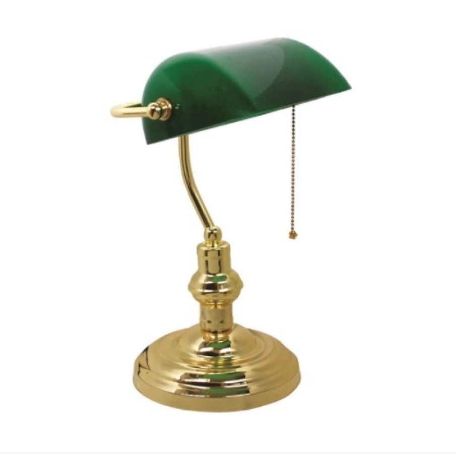 Veioză pentru birou cu aspect clasic, de culoare verde, model Simge Classic HL090. Este compatibilă cu becuri tip led. 