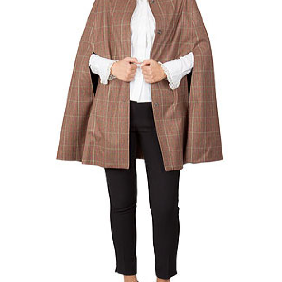 Pelerina Salla din lana in carouri