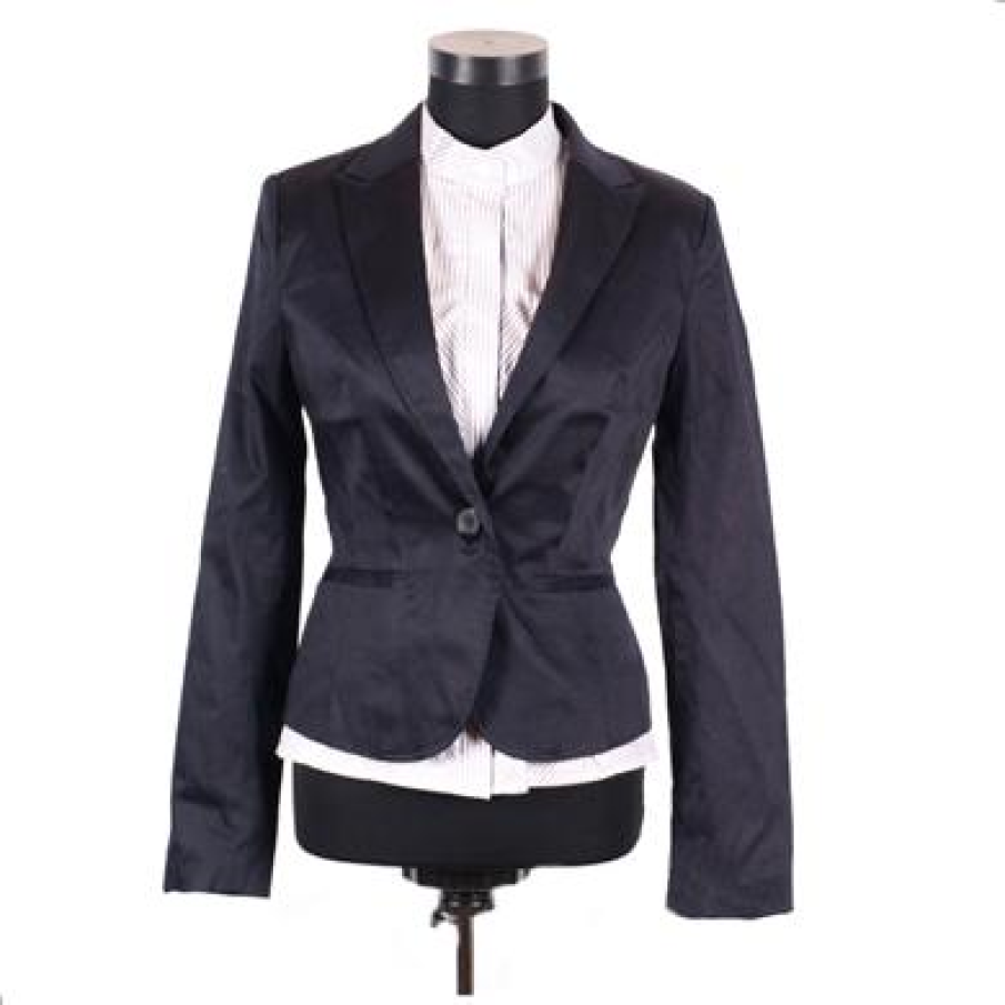 Sacou Reserved negru din bumbac