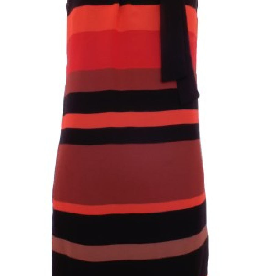 Rochie cu dungi tangerine tango si negru de la Nissa