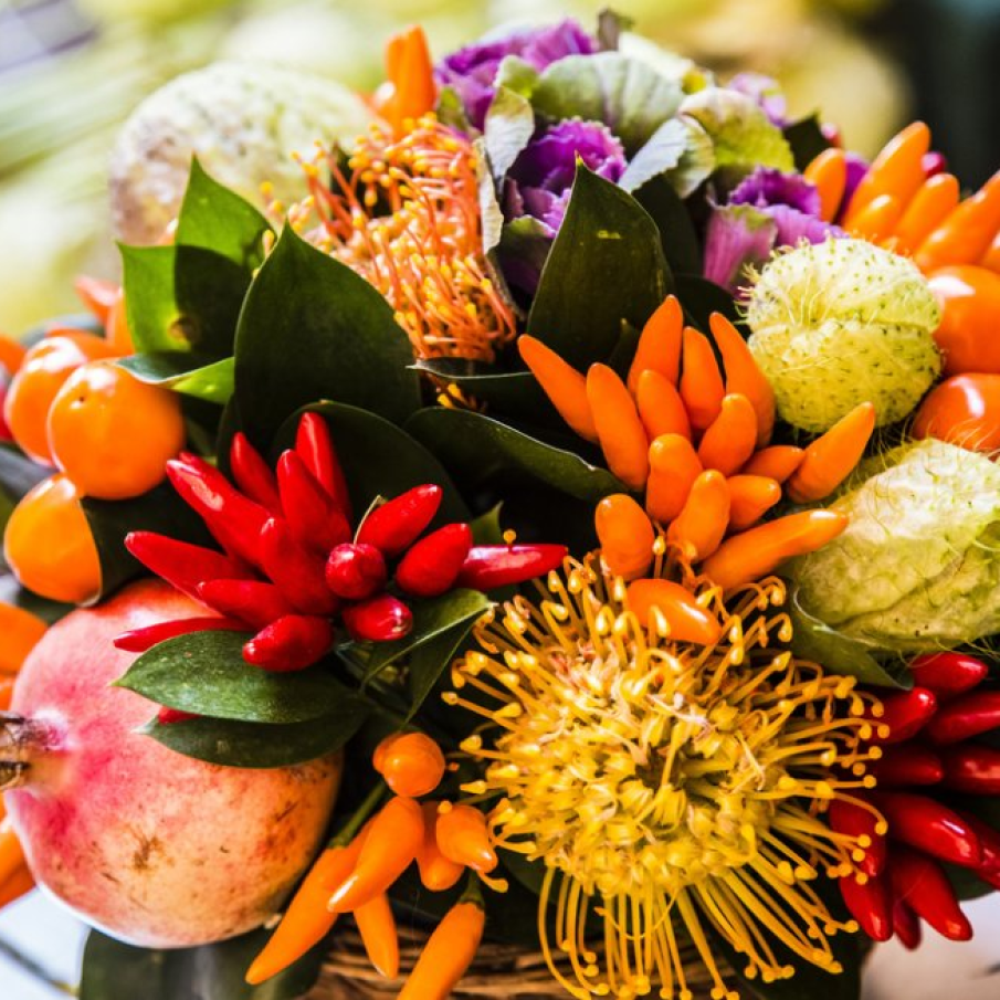 Aranjament cu legume de toamna 