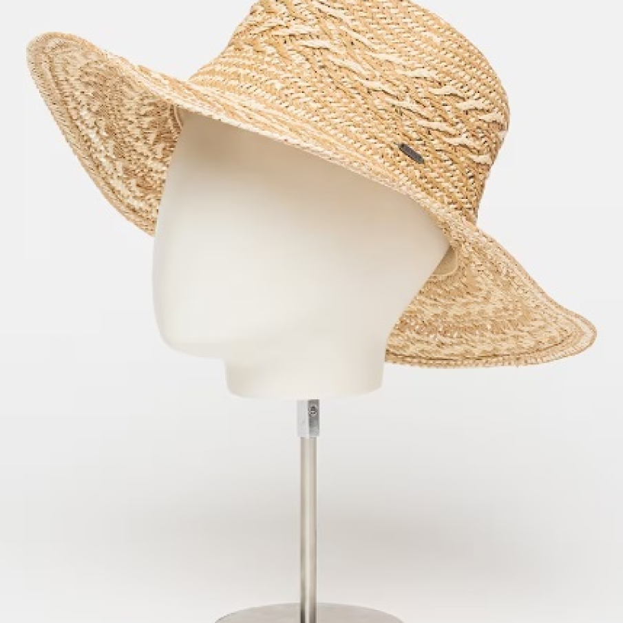 Pălărie de soare ajustabilă, de hârtie Hibiscus, de la Barts, în nuanță de bej și maro nisipiu 