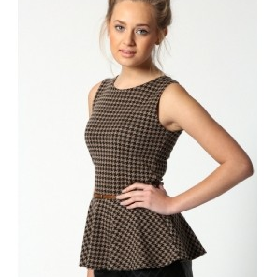Bluza  tweed cu peplum