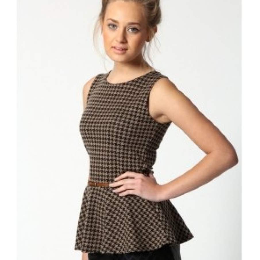 Bluza  tweed cu peplum