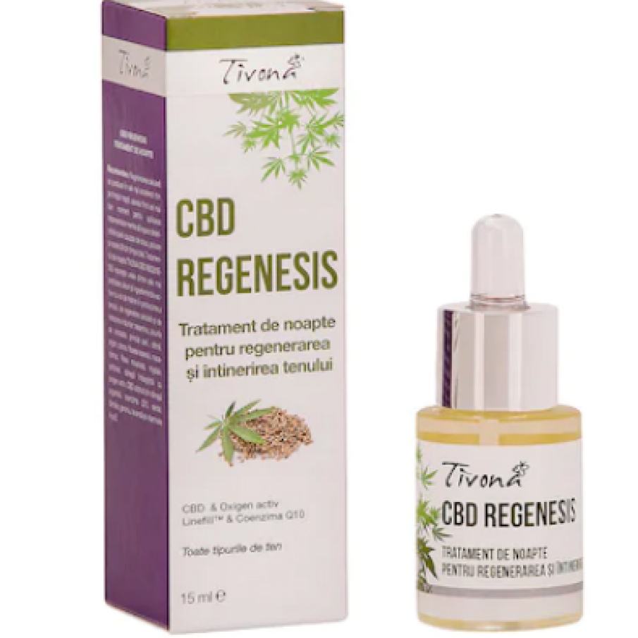 Ser Tratament de noapte pentru regenerarea si intinerirea tenului cu CBD