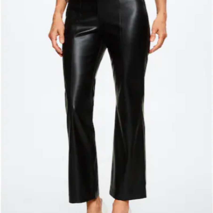 Mango Pantaloni bootcut de piele ecologică Kika