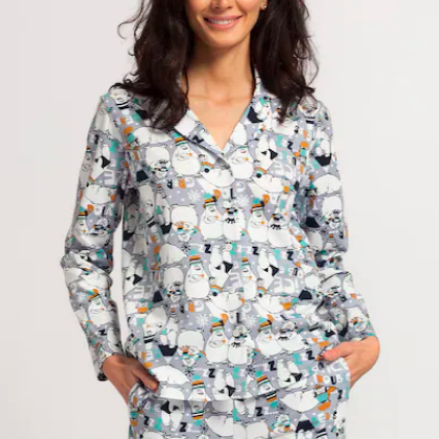 Sofiaman Pijama lungă cu nasturi Ice Bear