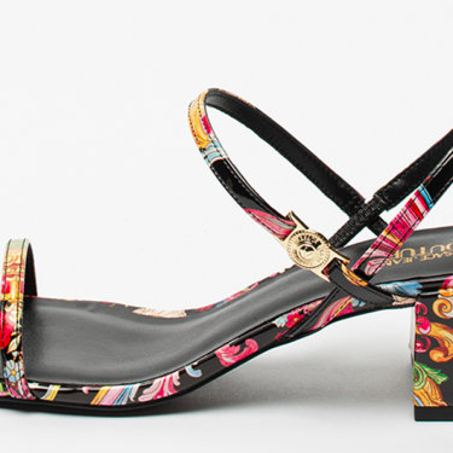 Versace Jeans Couture - Sandale din piele ecologică cu imprimeu