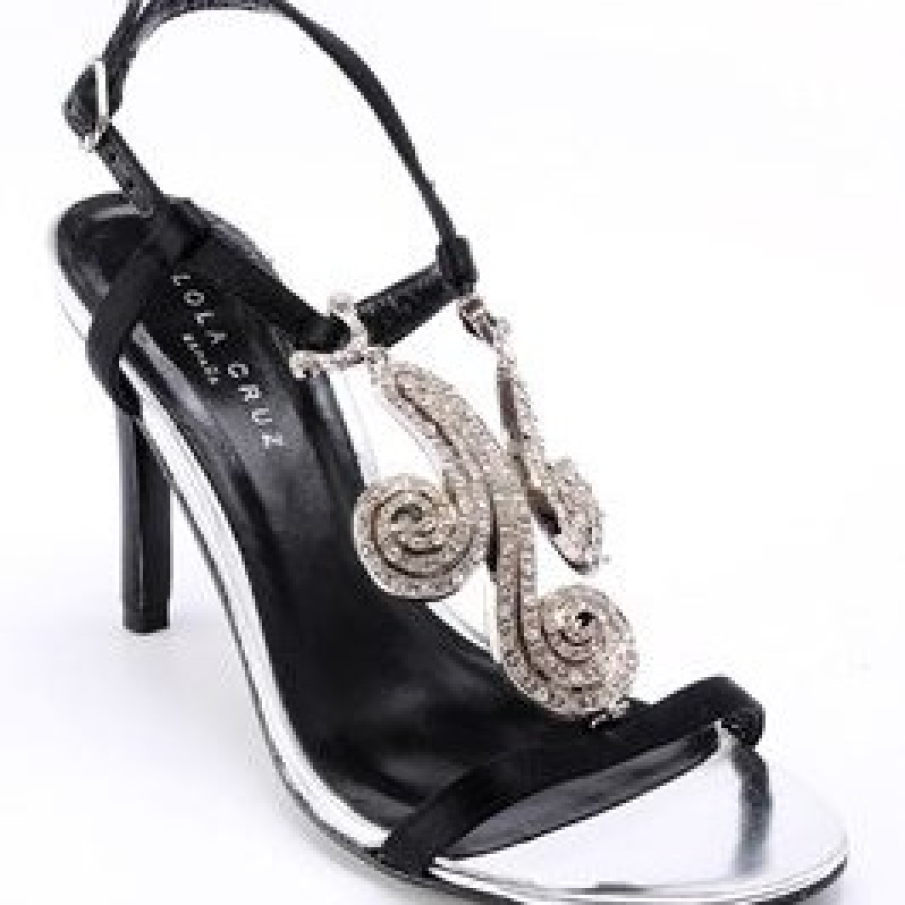 Sandale cu toc cu model spirala