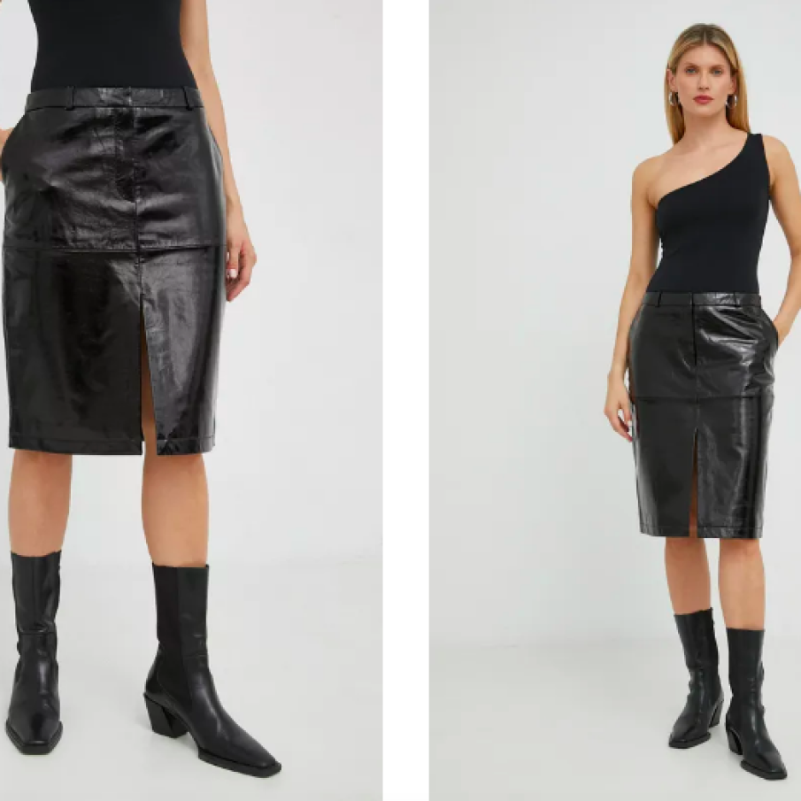 Birgitte Herskind fustă de piele Rillo