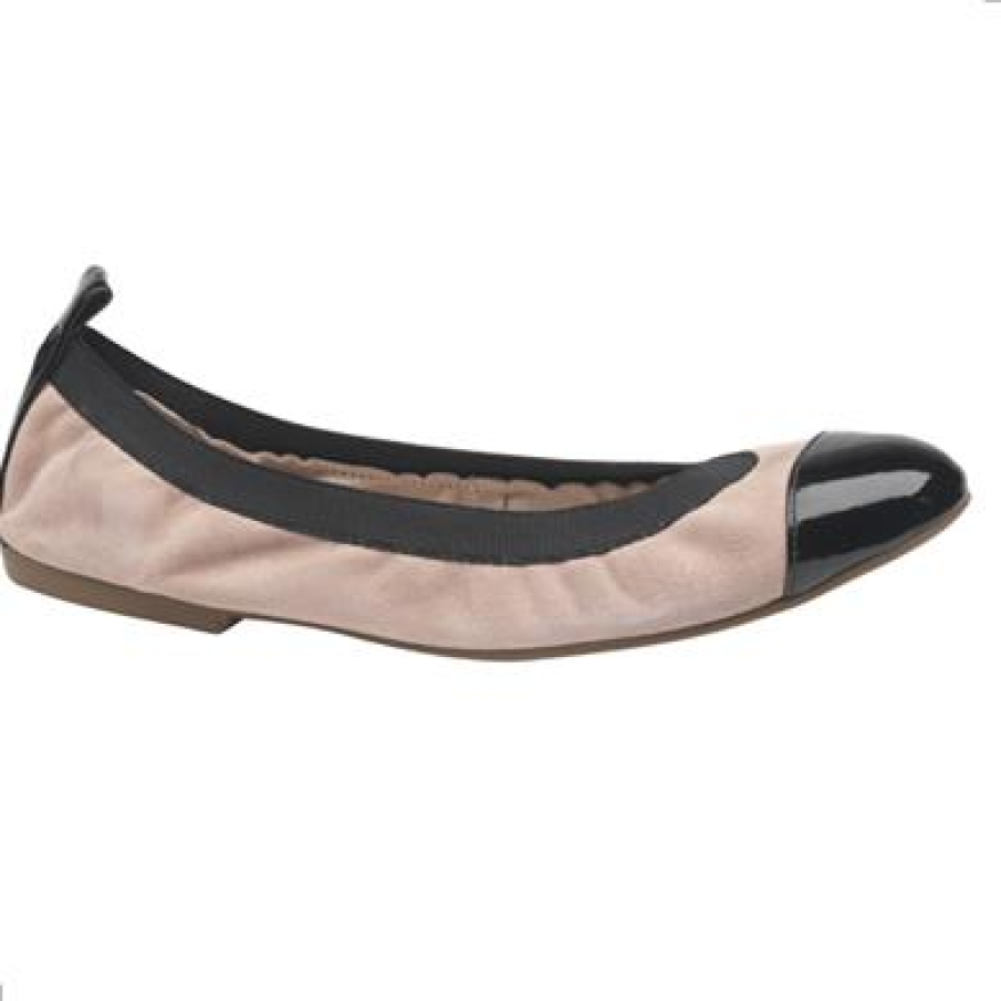 Balerini Bata roz din piele intoarsa