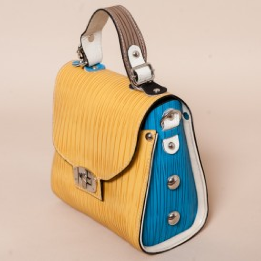 Geanta bleu + galben