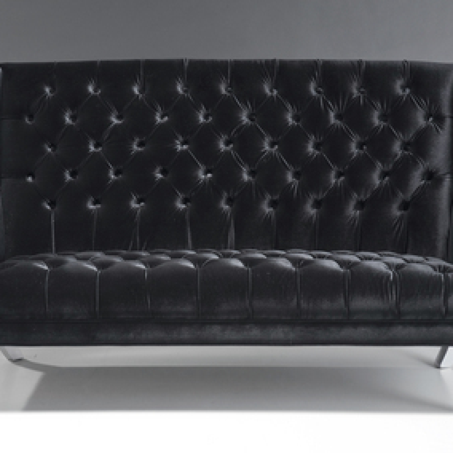  Sofa Barocco Black 190cm