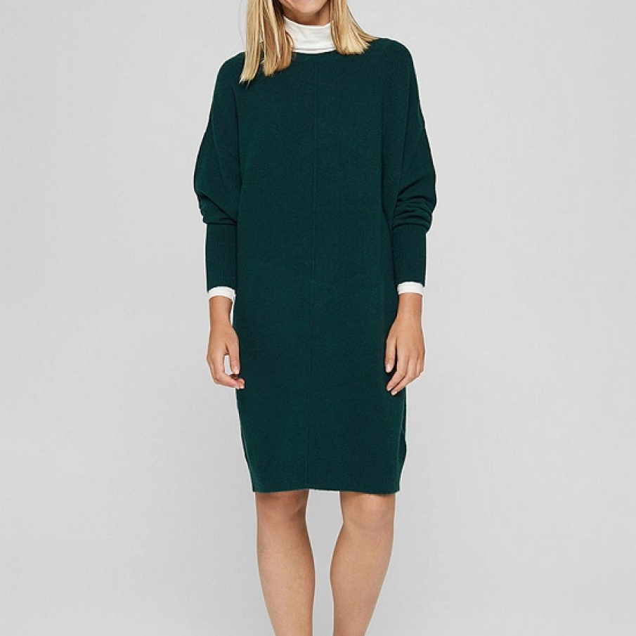 Rochie Esprit tip pulover, într-o nuanță superbă de verde englezesc 