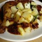 Pulpe de pui cu cartofi natur 