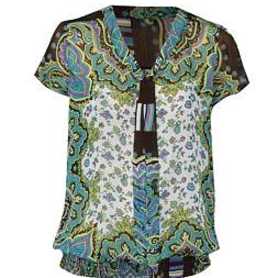 Bluza din voal cu imprimeu