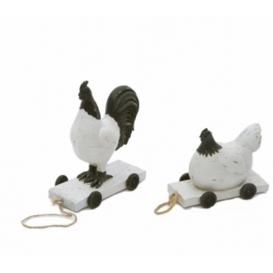 Set 2 piese - Rustic Hen & Rooster