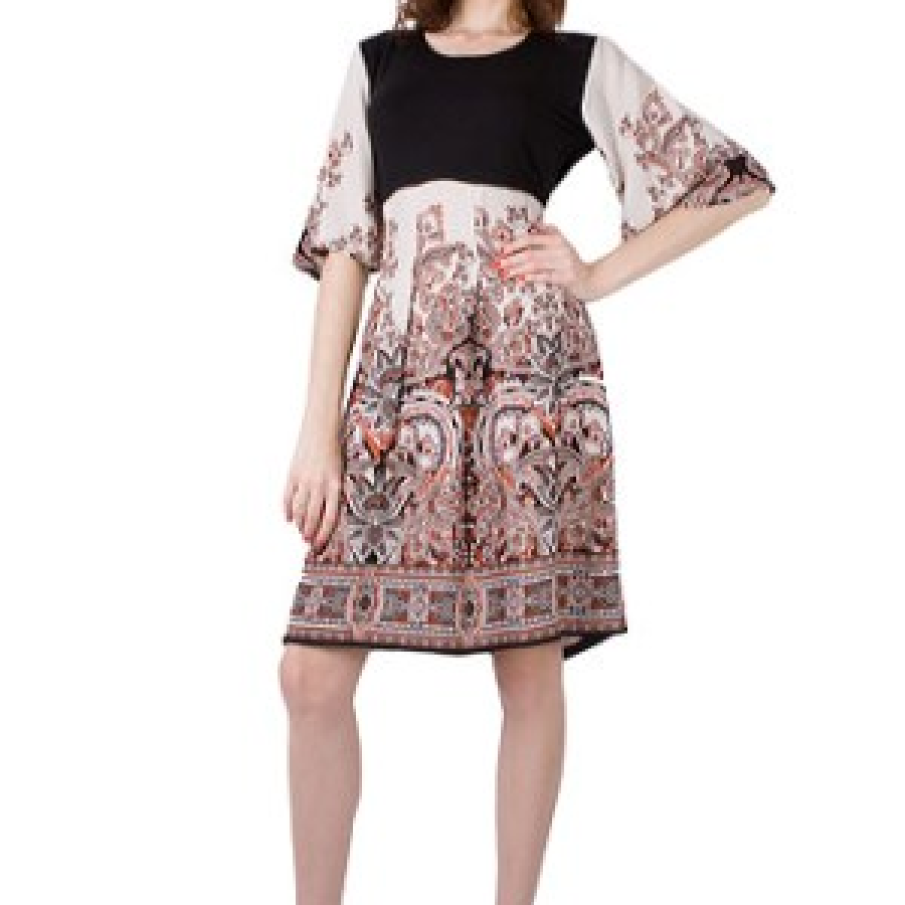 Rochie cu imprimeu arabesc