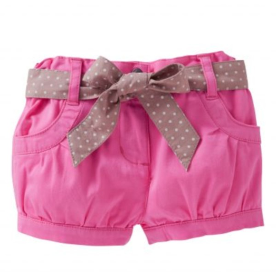 Pantaloni scurti roz bufanti pentru fetite