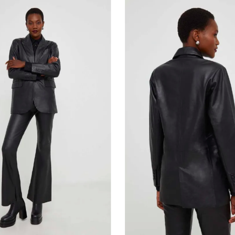 Answear Lab sacou de piele X limited collection NO SHAME