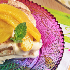 Tiramisu cu piersici, cardamon si scortisoara