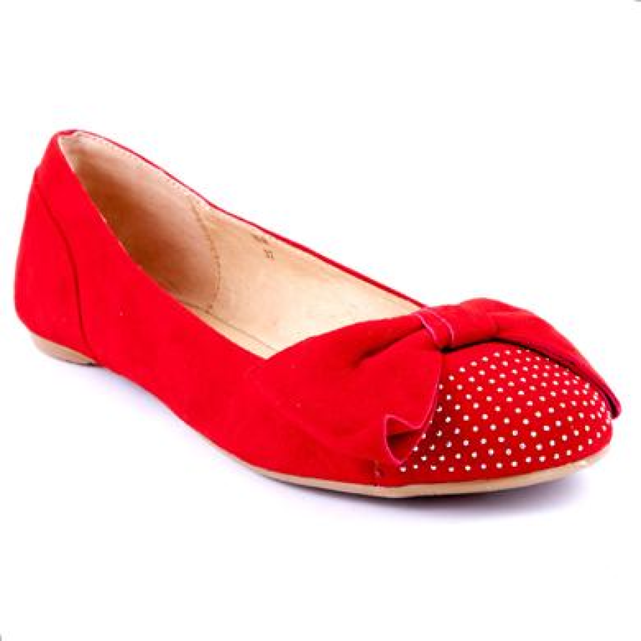 Balerini Epica rosii din piele intoarsa