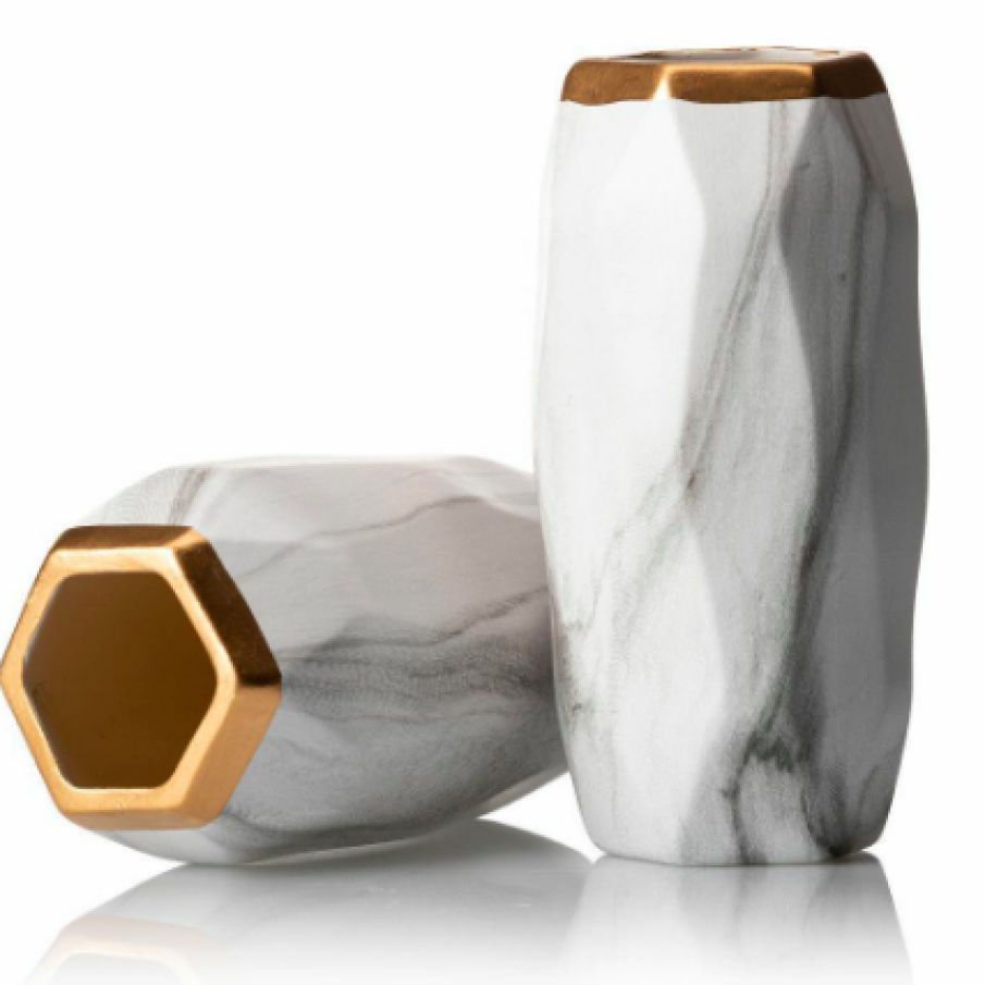 Vază decorativă pentru flori, Ceramică, 8x16 cm, Multicolor