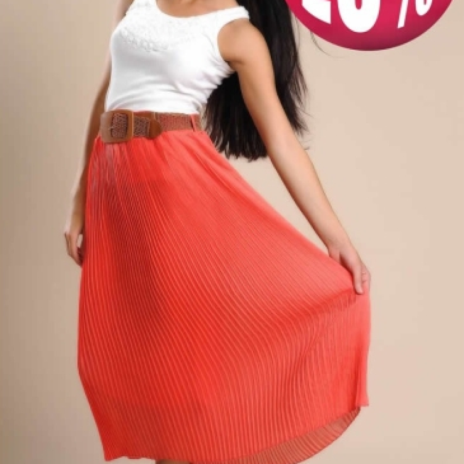 Fusta Maxi Rosu Mandarina