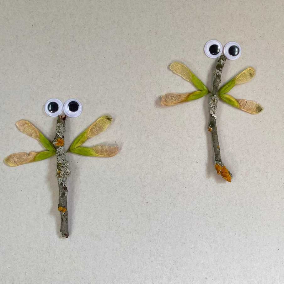 Libelule mega simpatice, realizate din materiale naturale 