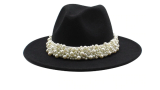 Pălărie damă neagră, cu perle, Jannik, Pursehuit