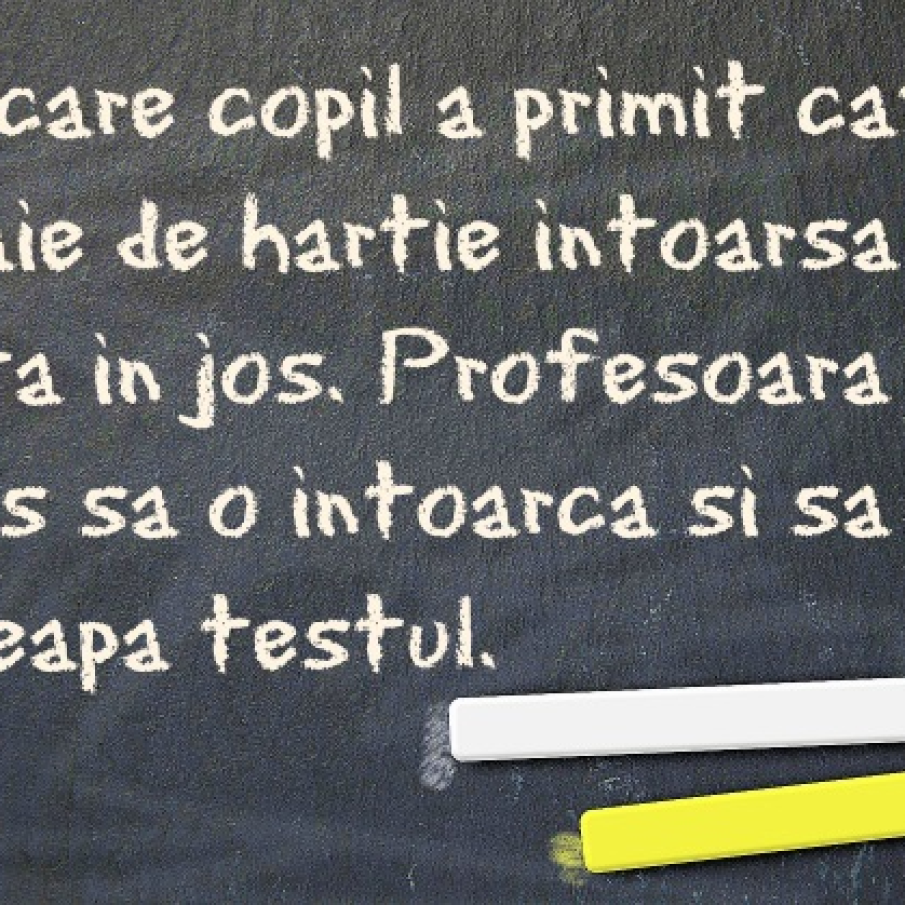 Copiii erau surprinsi