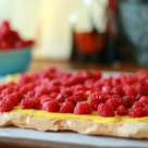 Rulada de bezea cu zmeura