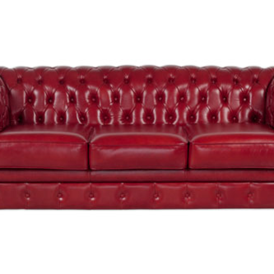 Canapea din piele Chesterfield