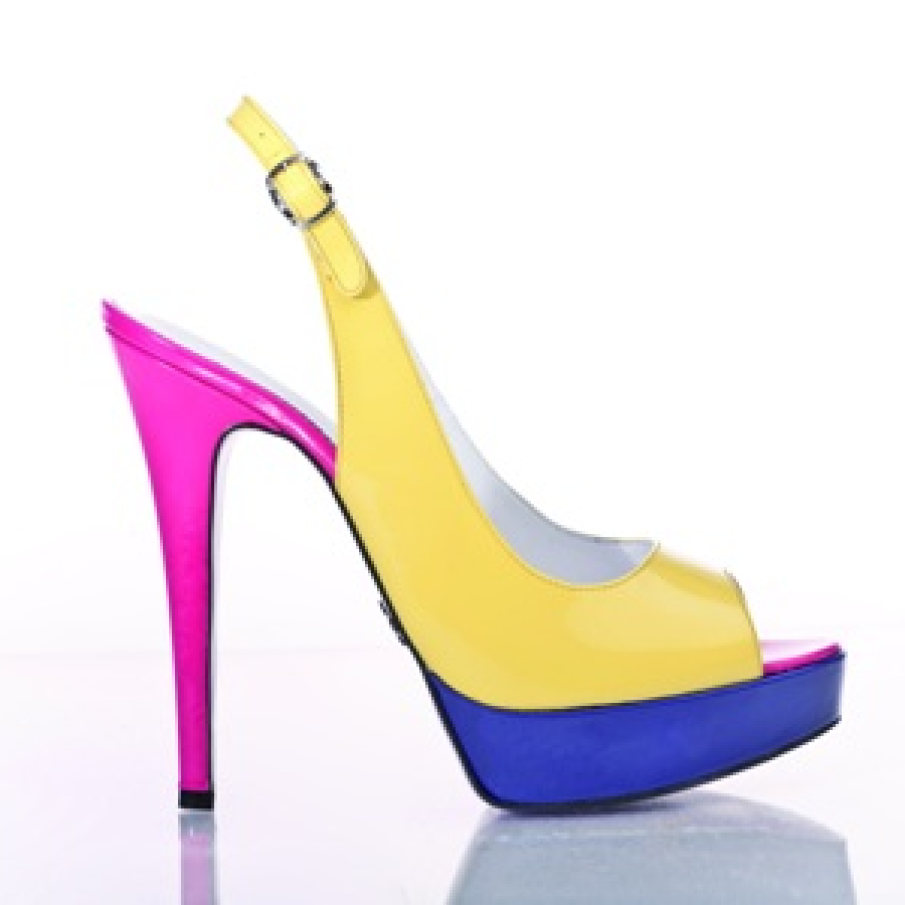 Sandale pumps multicolore
