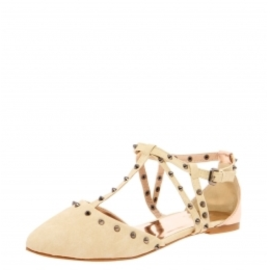 Sandale nude cu tinte