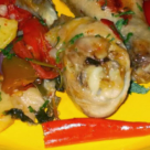 Pulpe de pui cu legume 