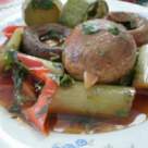 Mancare de ciuperci cu dovlecei si praz 