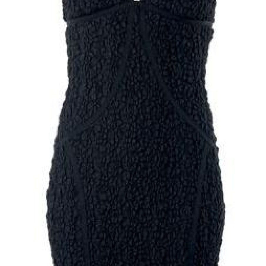 Rochie neagra fara bretele 