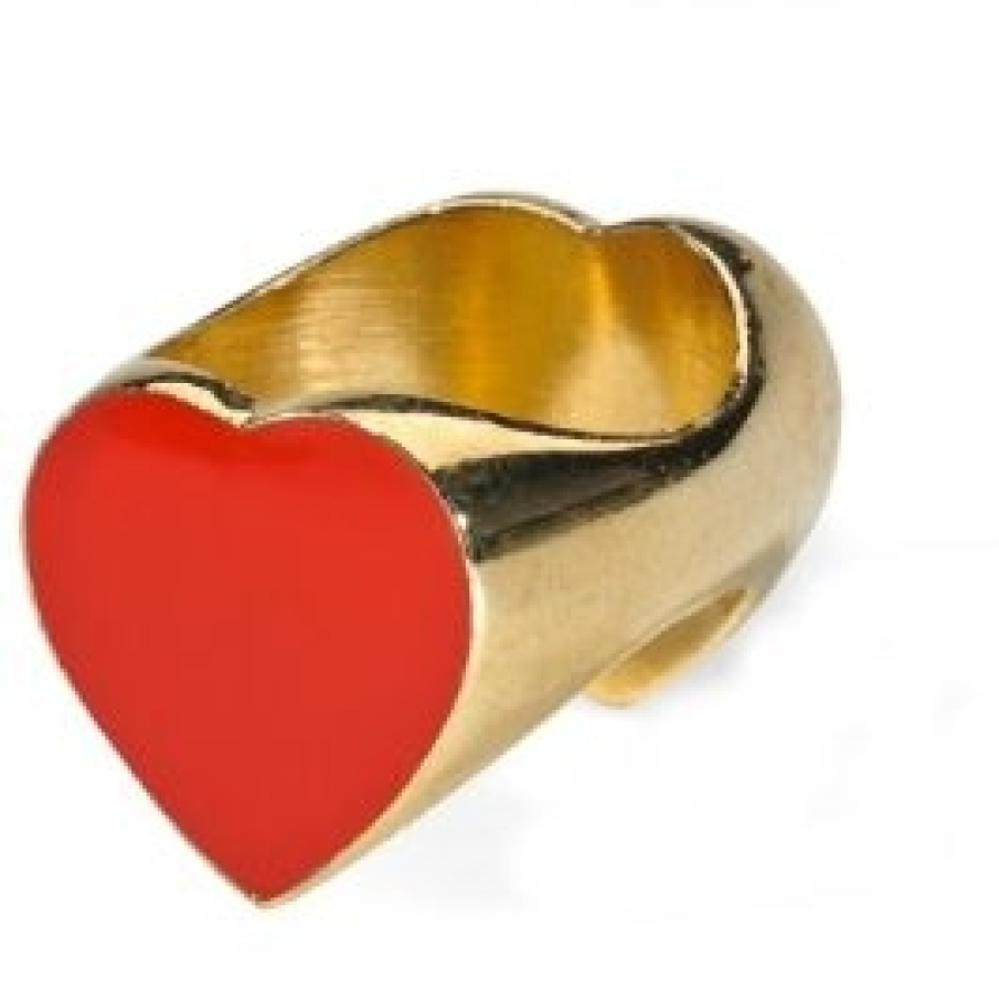Inel red heart