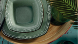 KUTAHYA PORSELEN Set 24 piese pentru cină Kutahya Porselen,  26 x 26 x 2 cm, porțelan, Verde