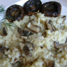 Orez cu ciuperci brune