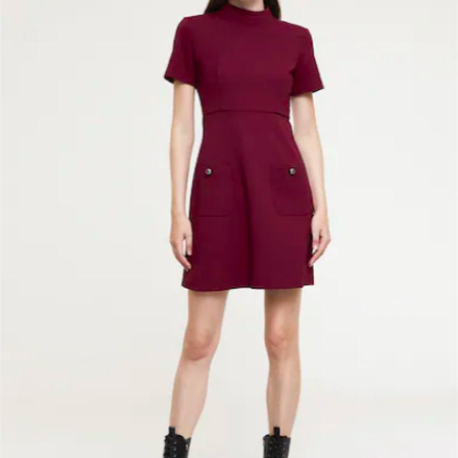 Motivi Rochie mini cu croială A și buzunare aplicate