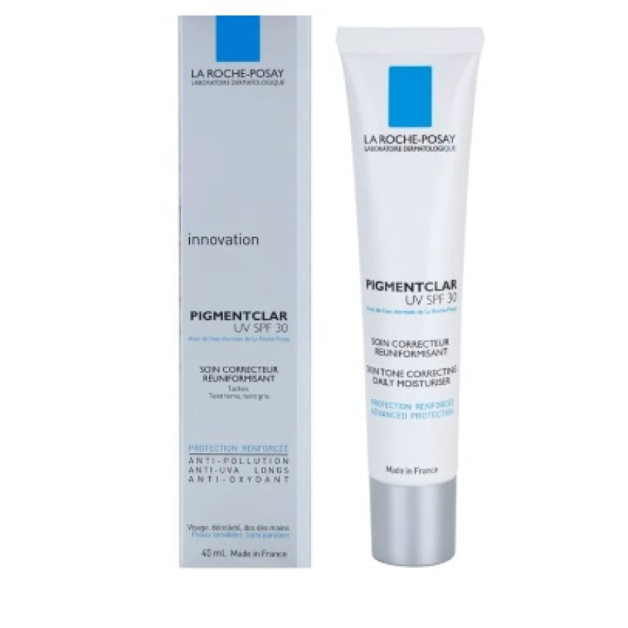 Pigmentclar by La Roche-Posay pentru balansarea zonelor cu pete pigmentare. Acționează împotriva imperfecțiunilor și a petelor întunecate, oferind luminozitate tenului 