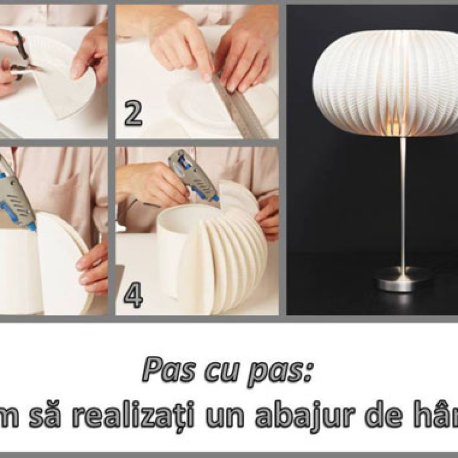 Pas cu pas: realizarea abajurului de hartie