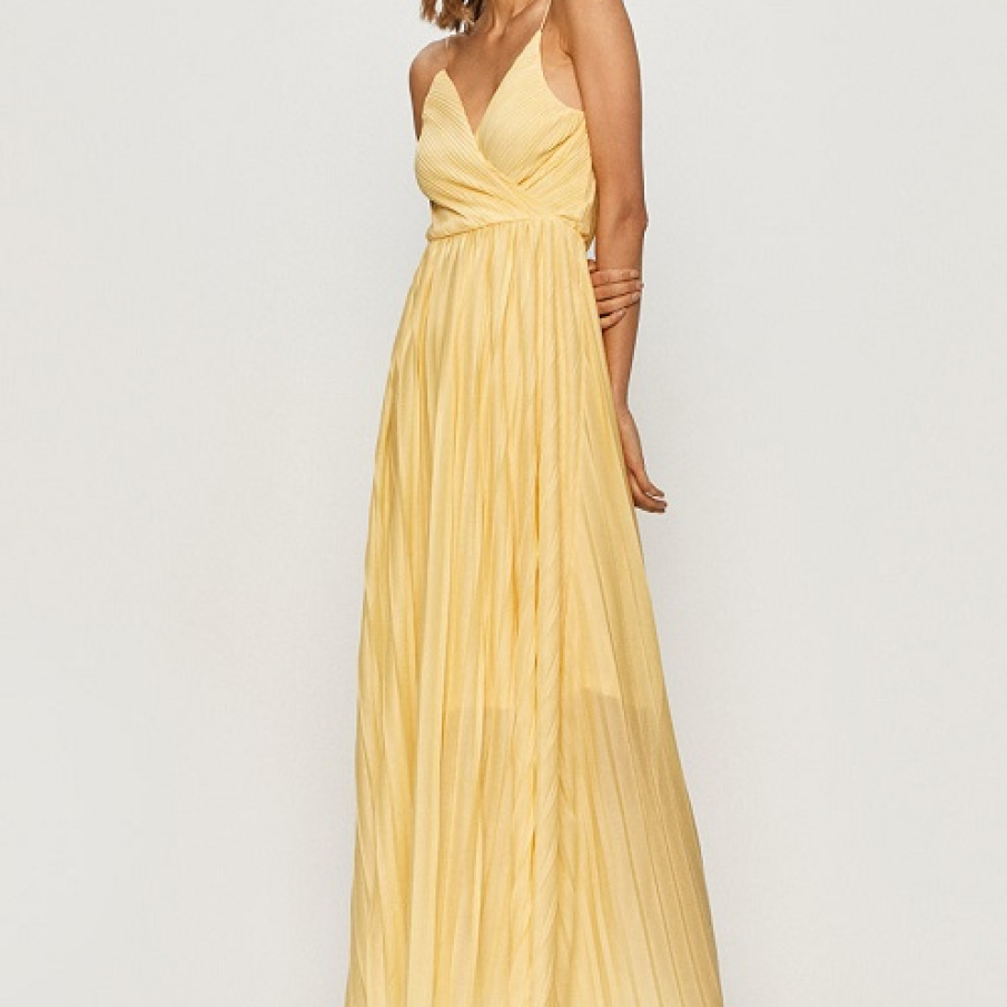 Rochie lunga galben pal