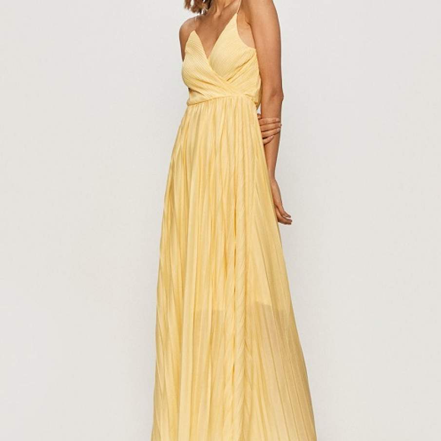 Rochie lunga galben pal