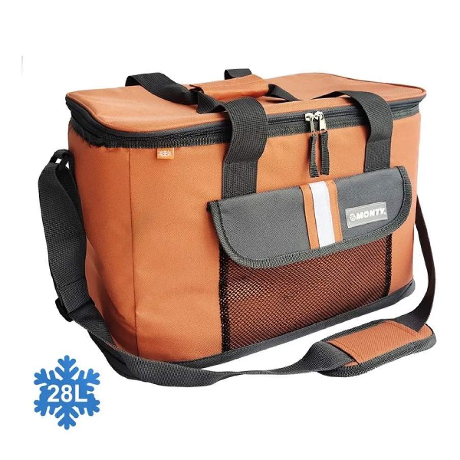 Geantă termoizolantă Juinsa cu o lungime de 40 cm și înălțime de 28 cm. Este confecționată din Poliester și PEVA