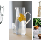 10 carafe din sticlă pentru apă, limonade răcoritoare și diverse sucuri  