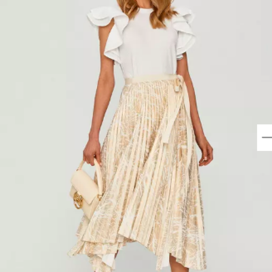 Beatrice B - Fustă midi plisată asimetrică