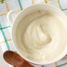 Maioneză de post cu orez - salvează această rețetă de maioneză vegetală dacă ții post sau vrei un sos vegetal cremos 